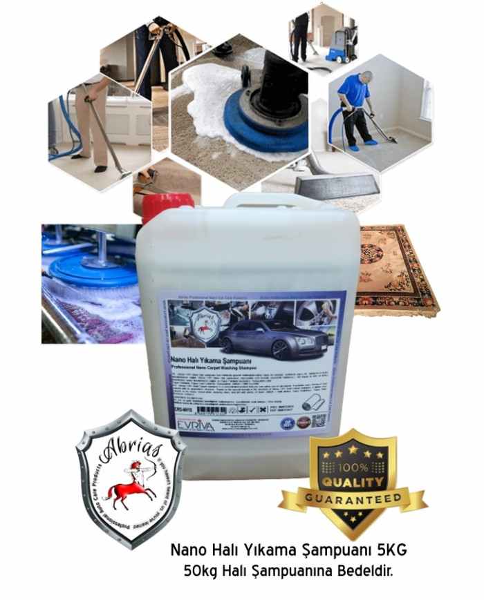 Nano Halı Yıkama Şampuanı 5kg 100 Lt suya 150gr Nano Halı Yıkama Şampuanı 5kg 100 Lt suya 150gr