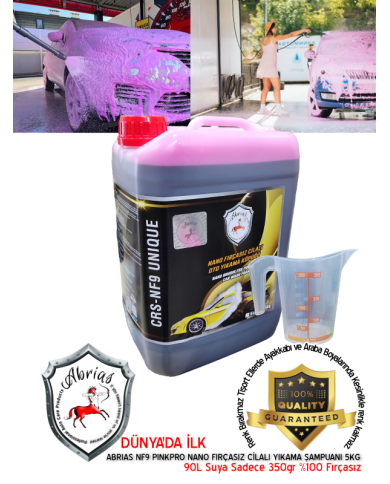 Abrias Nano Fırçasız Cilalı Oto Yıkama Şampuanı Pink Pembe köpük 5kg Abrias Nano Fırçasız Cilalı Oto Yıkama Şampuanı Pink Pembe köpük 5kg